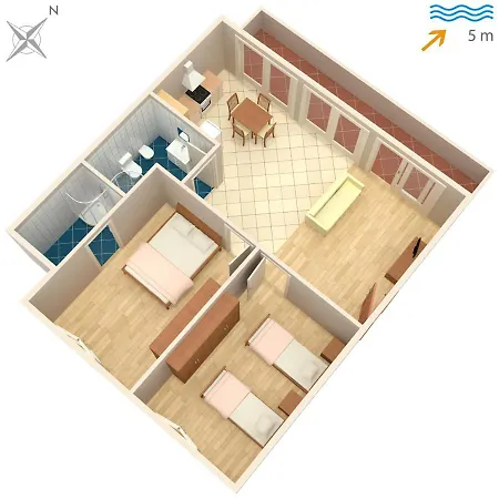 Apartman By The Sea Tkon, Pasman - 686 *